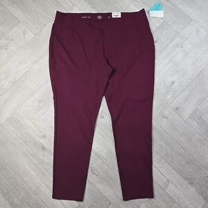 New! St. John's Bay Size 2X Deep Ruby Comfort Stretch Slimming Skinny Leggings